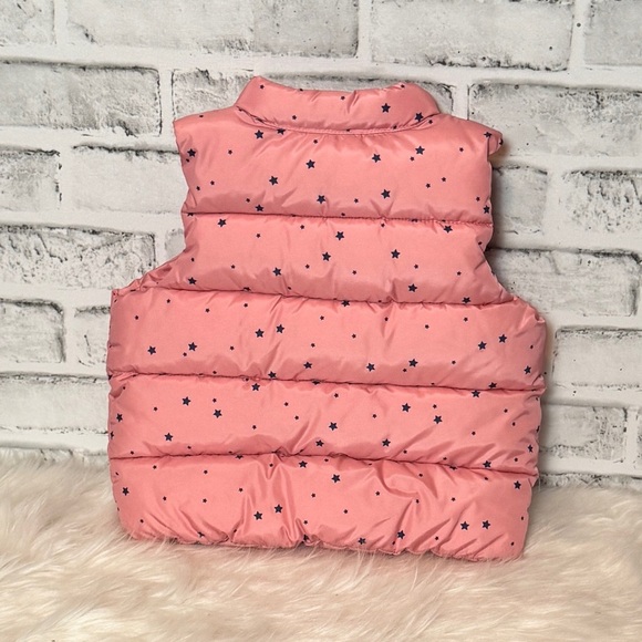 GAP Pink and Black Quilted Puffer Vest - Picture 4 of 9
